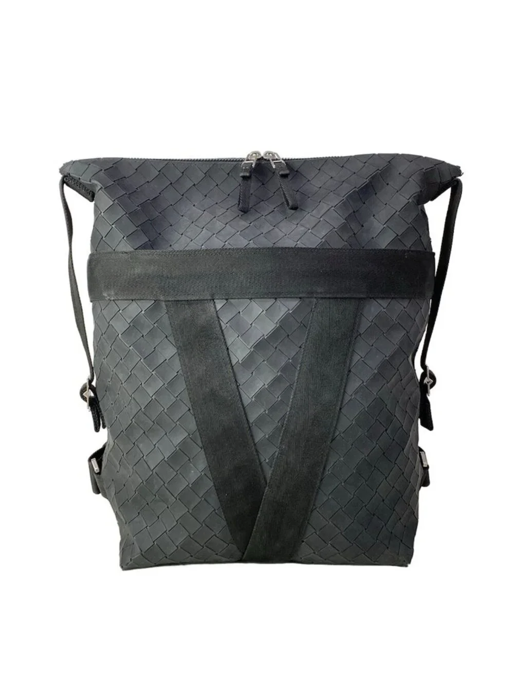 Bottega Veneta Backpack Intrecciato Black